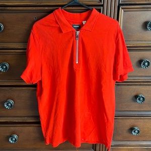 Men Diesel zipper polo